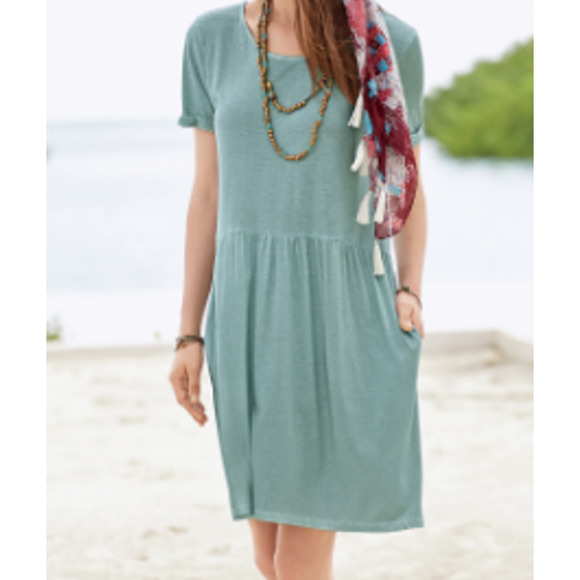 Peruvian Connection Dresses & Skirts - Peruvian Connection Playa Pocket Jersey Dress Green Size S